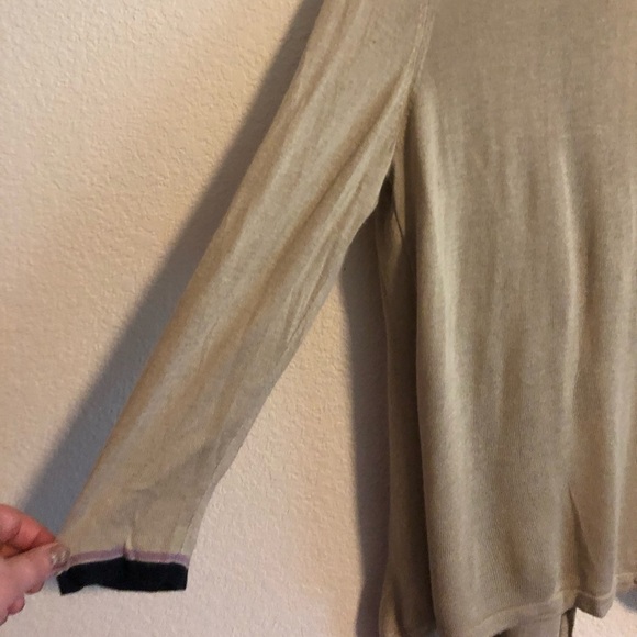 LOFT 3/4 Length Tan Cardigan Size Large Petite - Picture 9 of 9